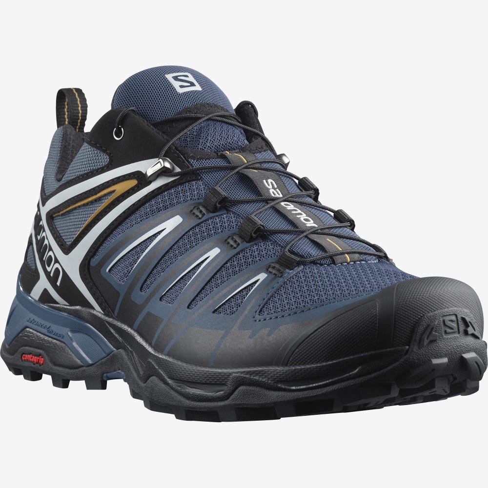 Men's Salomon X ULTRA 3 Hiking Shoes Navy/Black | SA78405-825