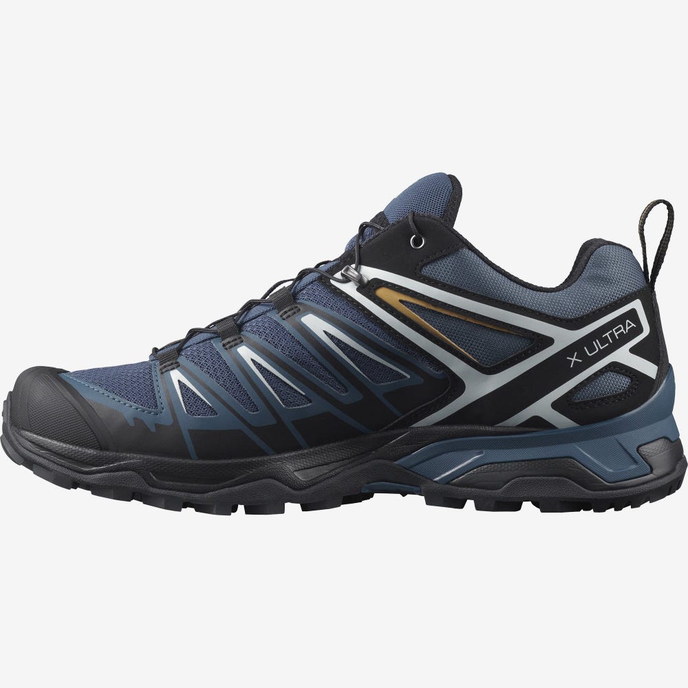 Men's Salomon X ULTRA 3 Hiking Shoes Navy/Black | SA78405-825