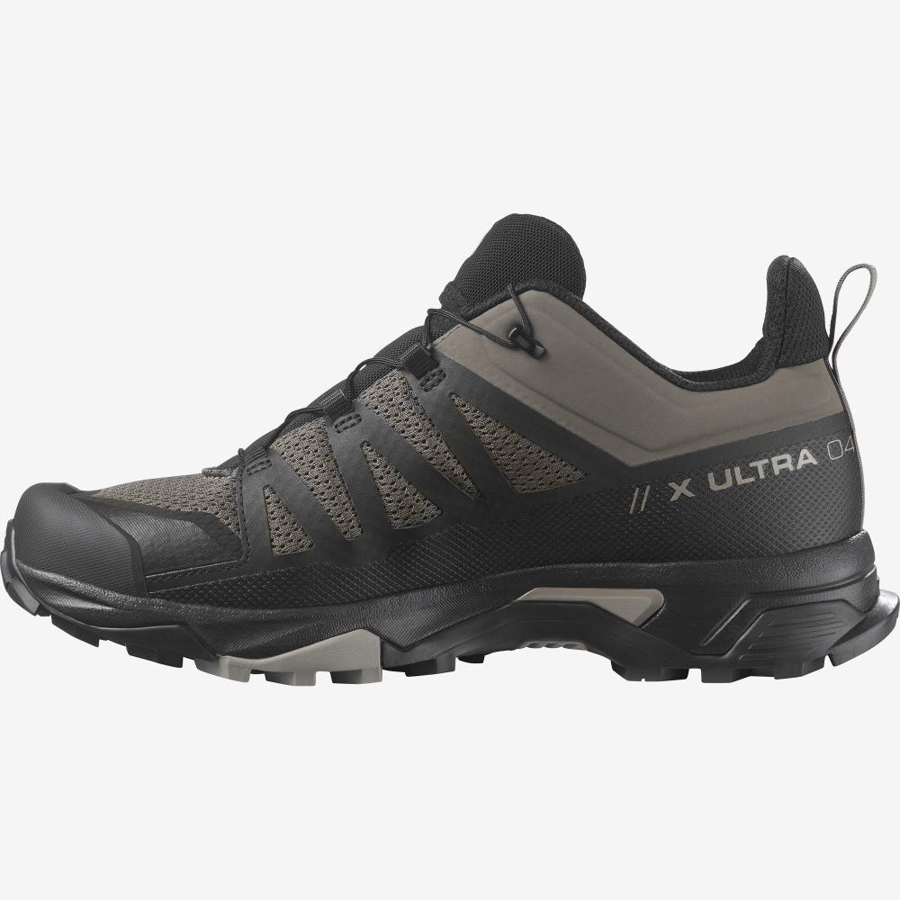 Men's Salomon X ULTRA 4 Hiking Shoes Black/Khaki | SA29630-051