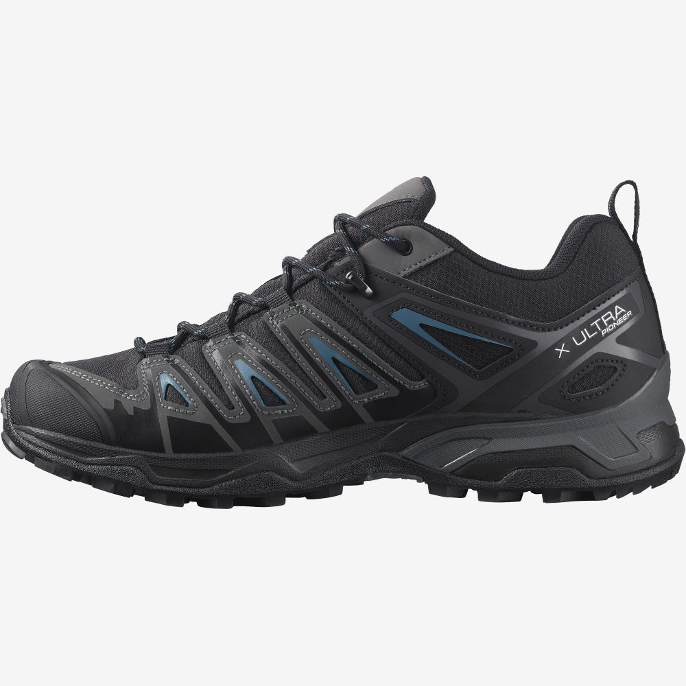 Men's Salomon X ULTRA PIONEER CLIMASALOMON™ WATERPROOF Hiking Shoes Black | SA74039-385