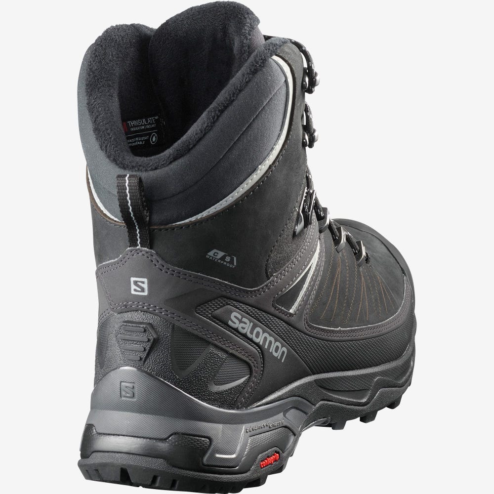 Men's Salomon X ULTRA WINTER CLIMASALOMON™ WATERPROOF 2 Winter Boots Black | SA07346-619