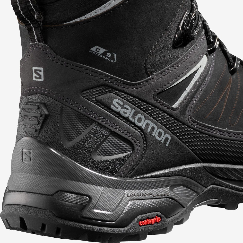 Men's Salomon X ULTRA WINTER CLIMASALOMON™ WATERPROOF 2 Winter Boots Black | SA07346-619