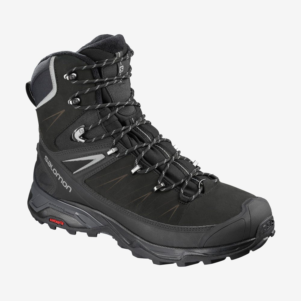 Men\'s Salomon X ULTRA WINTER CLIMASALOMON™ WATERPROOF 2 Winter Boots Black | SA07346-619