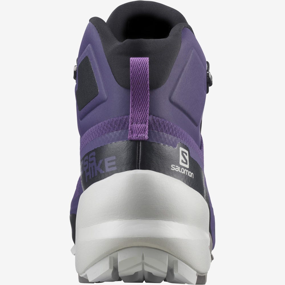 Women's Salomon CROSS HIKE MID GORE-TEX Hiking Boots Purple/Grey/Royal Purple | SA63804-192