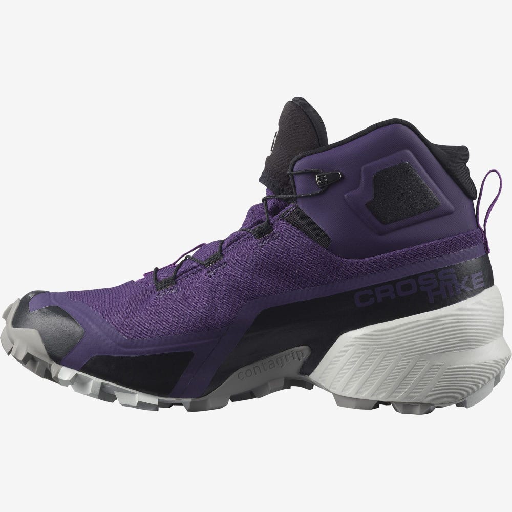 Women's Salomon CROSS HIKE MID GORE-TEX Hiking Boots Purple/Grey/Royal Purple | SA63804-192