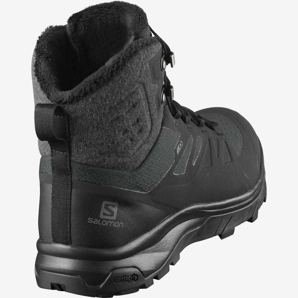 Women's Salomon OUTBLAST THINSULATE™ CLIMASALOMON™ WATERPROOF Winter Boots Black | SA23974-907