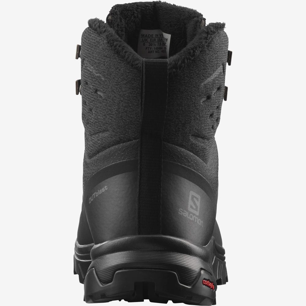 Women's Salomon OUTBLAST THINSULATE™ CLIMASALOMON™ WATERPROOF Winter Boots Black | SA23974-907