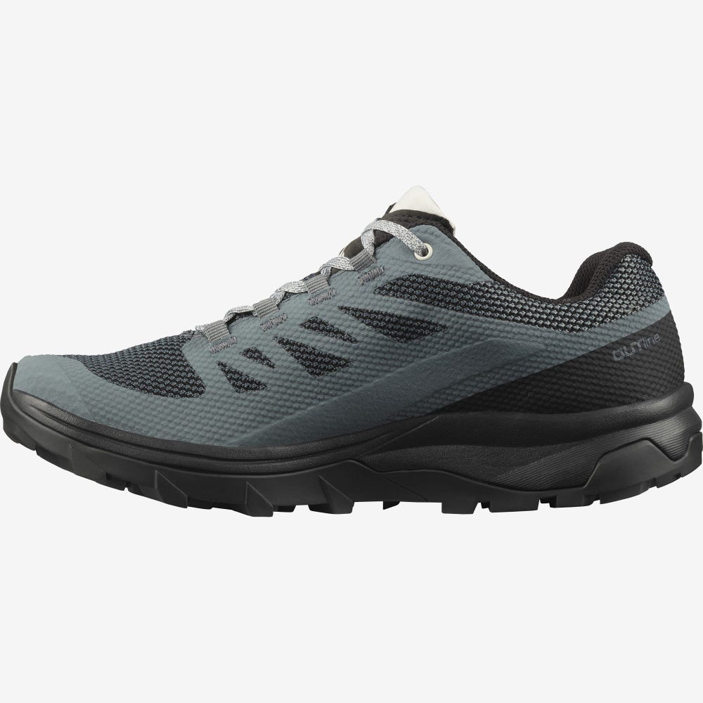 Women's Salomon OUTLINE GORE-TEX Hiking Shoes Grey/Black | SA28346-735