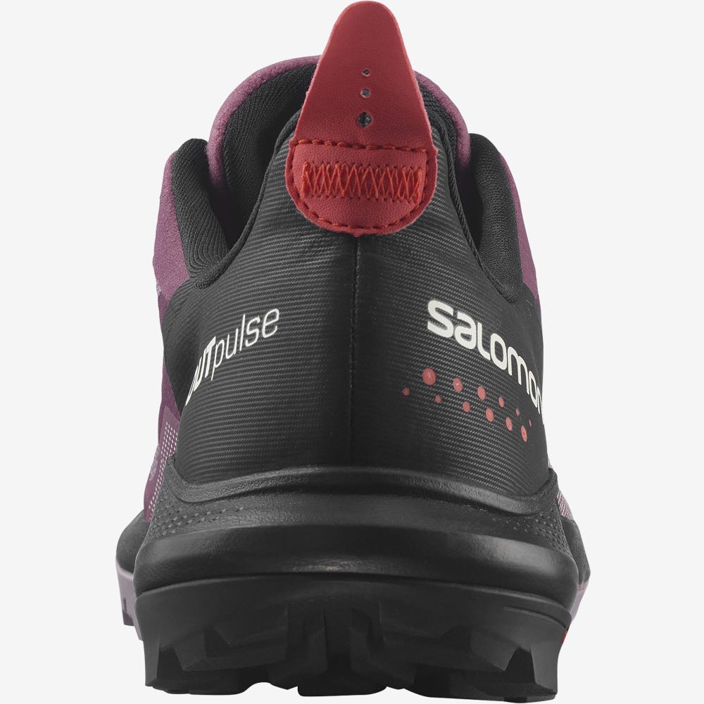 Women's Salomon OUTPULSE GORE-TEX Hiking Shoes Purple/Black/Red | SA59042-031