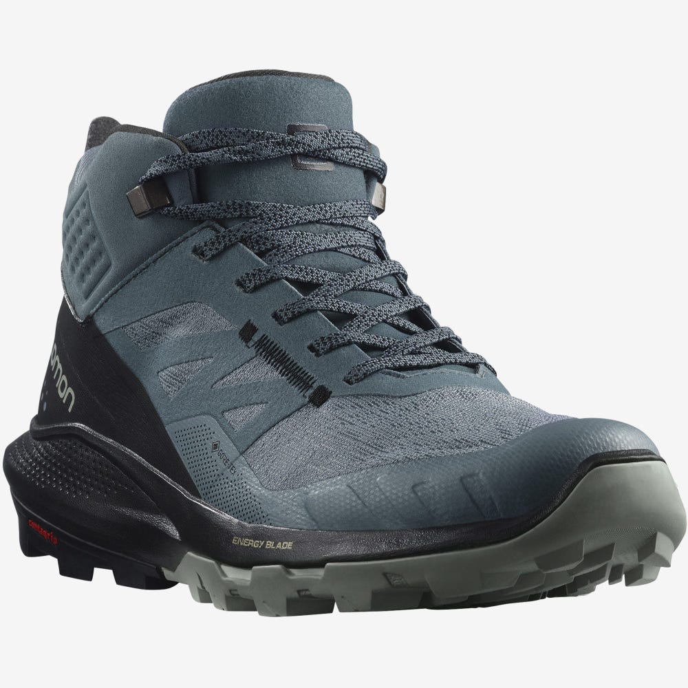 Women's Salomon OUTPULSE MID GORE-TEX Hiking Boots Grey/Black | SA50291-829