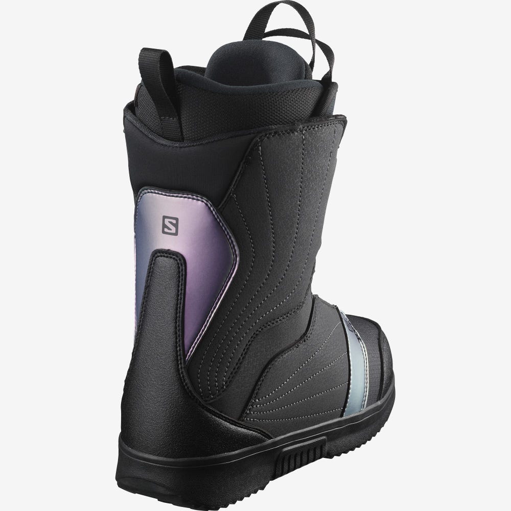 Women's Salomon PEARL BOA Snowboard Boots Black/Royal Purple | SA58473-412