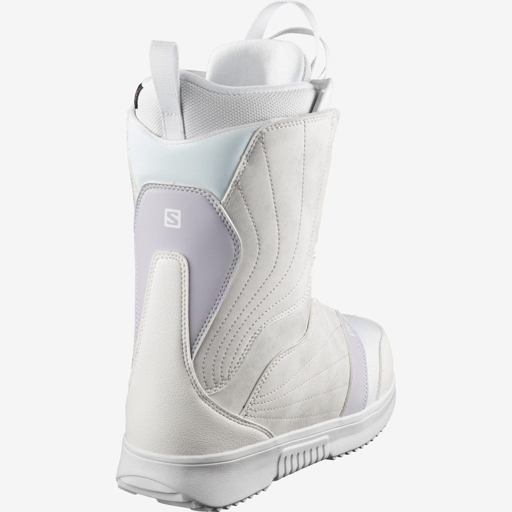 Women's Salomon PEARL BOA WHITE Snowboard Boots White | SA64783-451