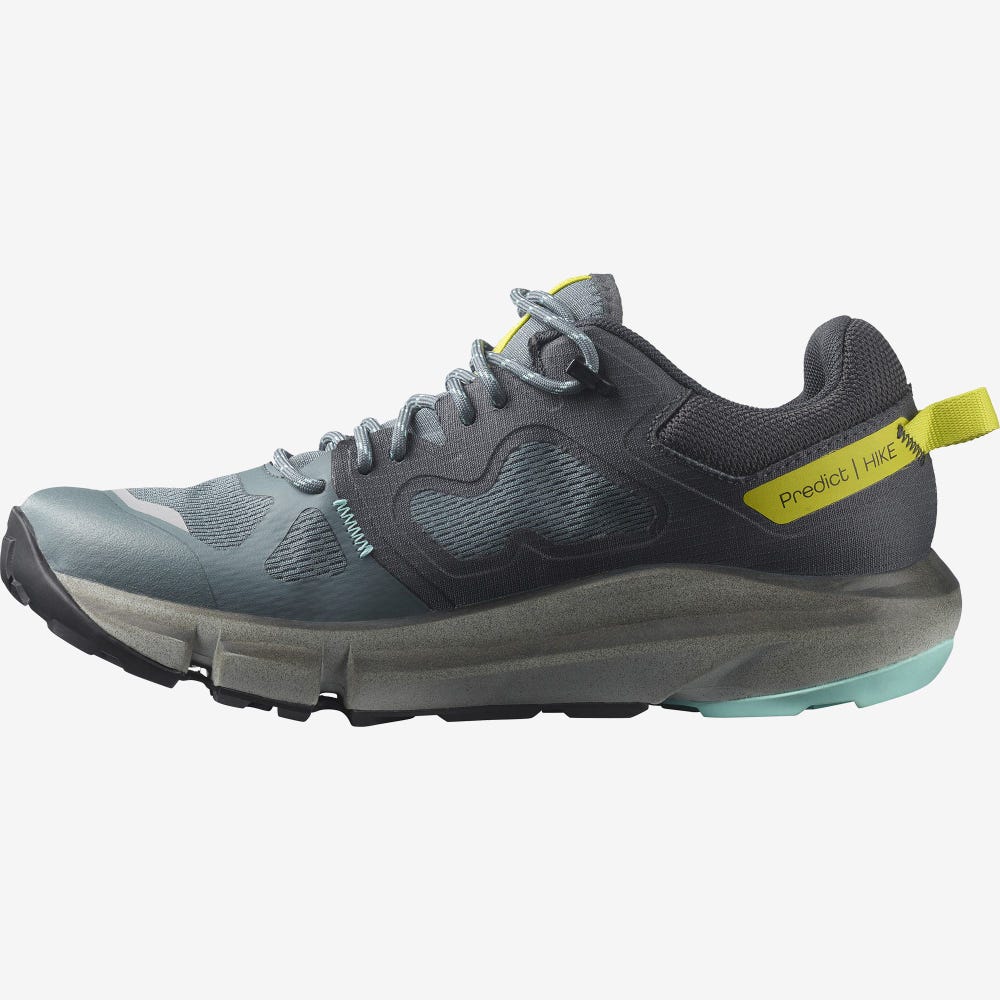 Women's Salomon PREDICT HIKE GORE-TEX Hiking Shoes Grey/Turquoise | SA05693-358