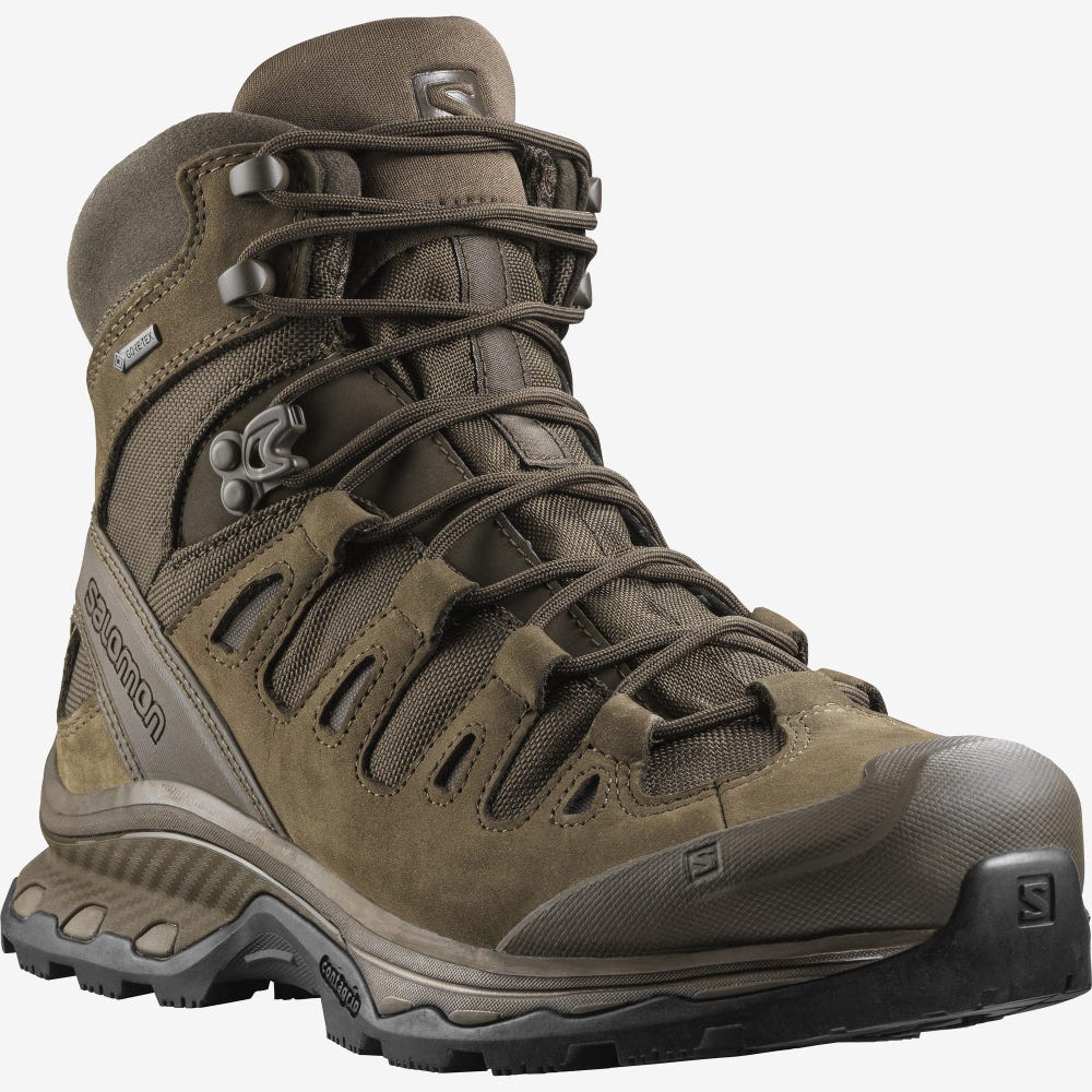 Women's Salomon QUEST 4D GORE-TEX FORCES 2 EN Tactical Boots Brown | SA34286-703