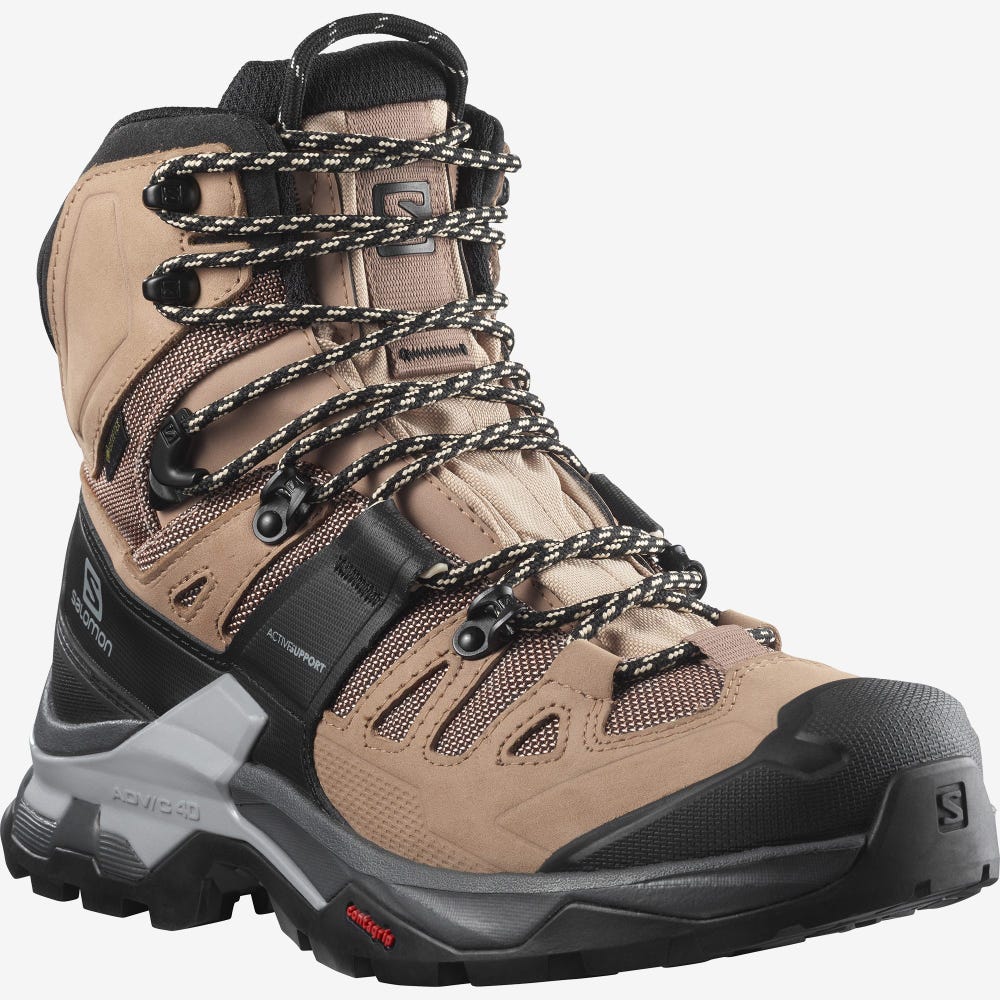 Women's Salomon QUEST 4 GORE-TEX Hiking Boots Beige/Cream | SA50762-165