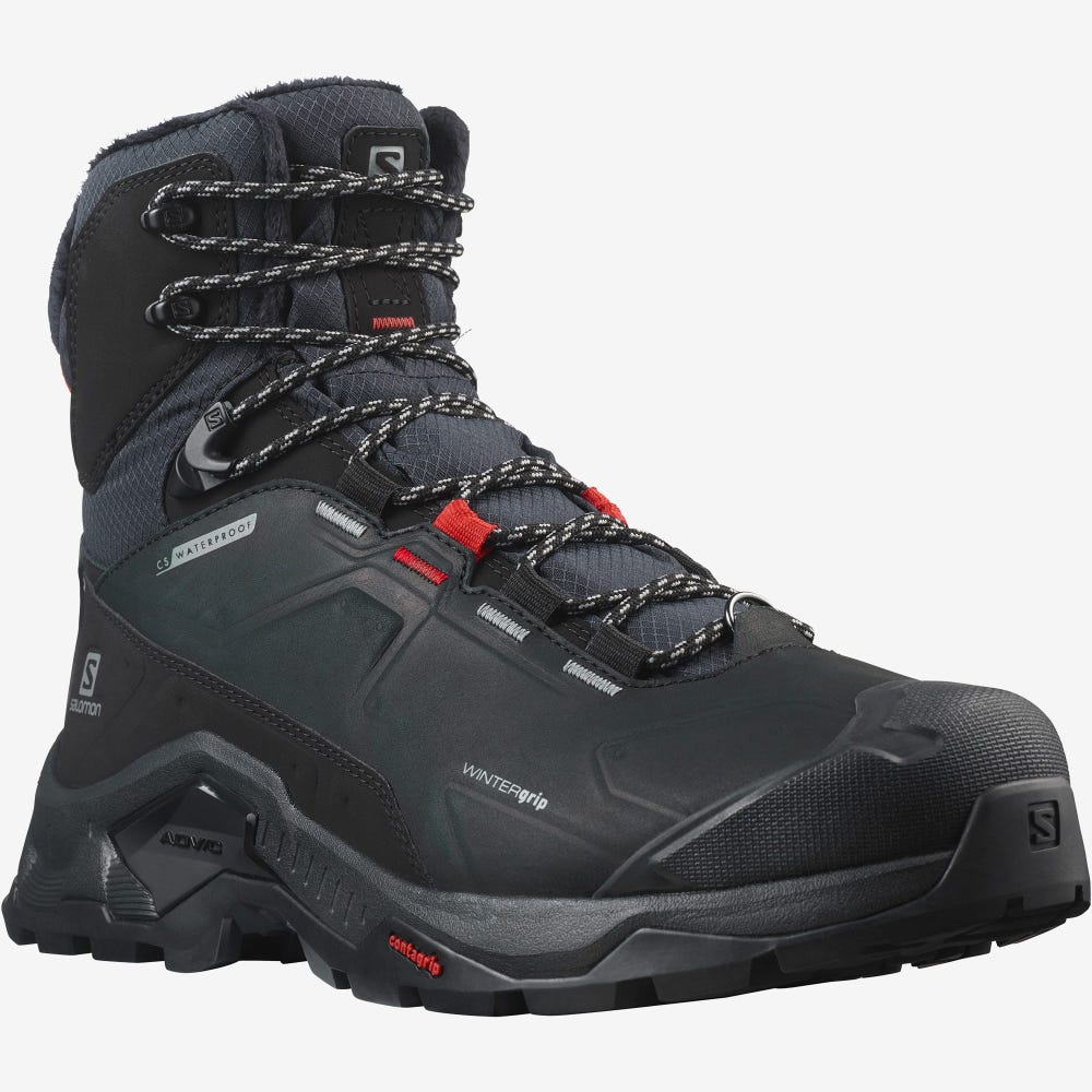 Women's Salomon QUEST WINTER THINSULATE™ CLIMASALOMON™ WATERPROOF Winter Boots Black | SA97513-678