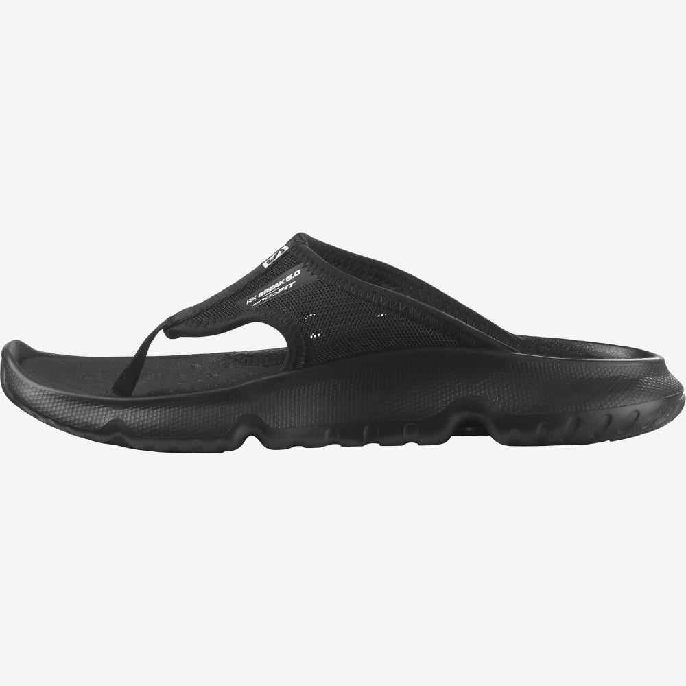 Women's Salomon REELAX BREAK 5.0 Flip Flops Black | SA62437-810