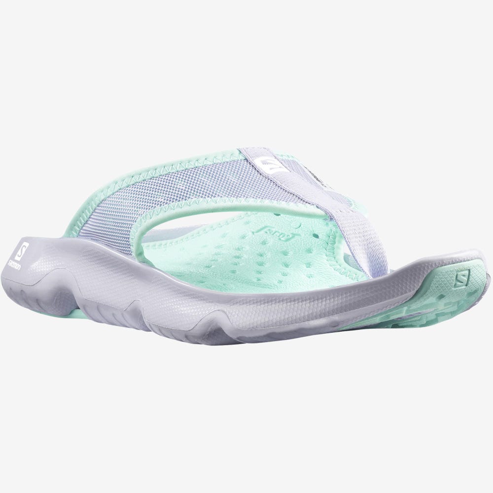 Women's Salomon REELAX BREAK 5.0 Flip Flops Purple/Turquoise | SA79205-409