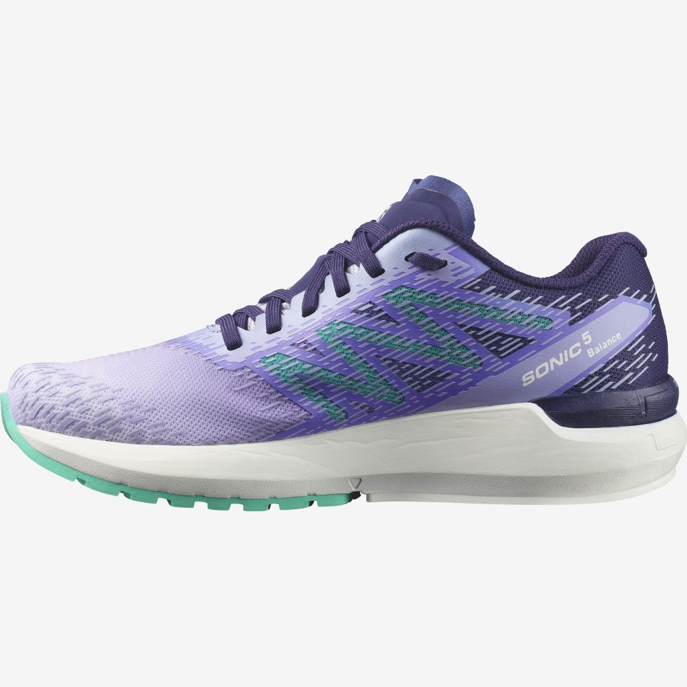 Women's Salomon SONIC 5 BALANCE Running Shoes Purple/Mint | SA39405-130