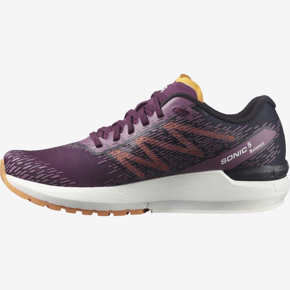 Women's Salomon SONIC 5 BALANCE Running Shoes Purple/Black/Orange | SA67812-985