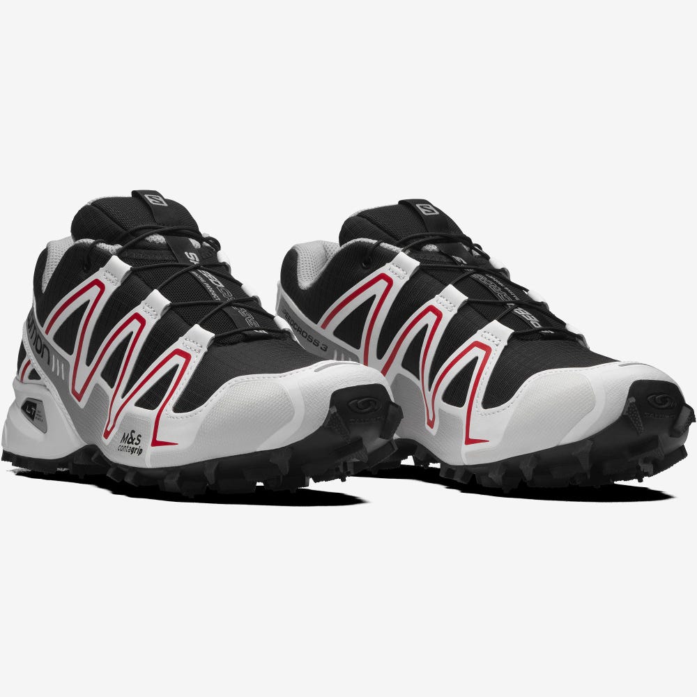 Women's Salomon SPEEDCROSS 3 GRADIENT Sneakers Black/White | SA85103-413