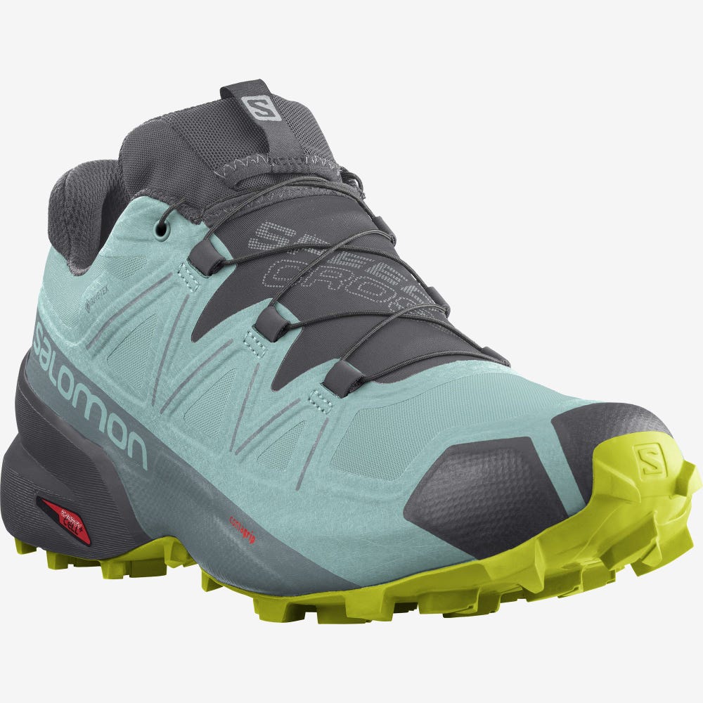 Women's Salomon SPEEDCROSS 5 GORE-TEX Trail Running Shoes Turquoise | SA15428-029