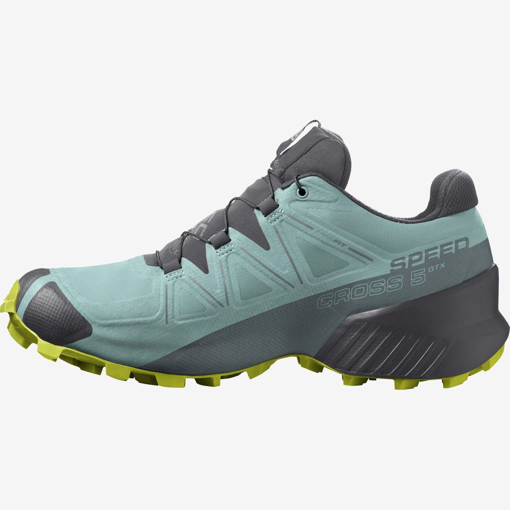 Women's Salomon SPEEDCROSS 5 GORE-TEX Trail Running Shoes Turquoise | SA15428-029