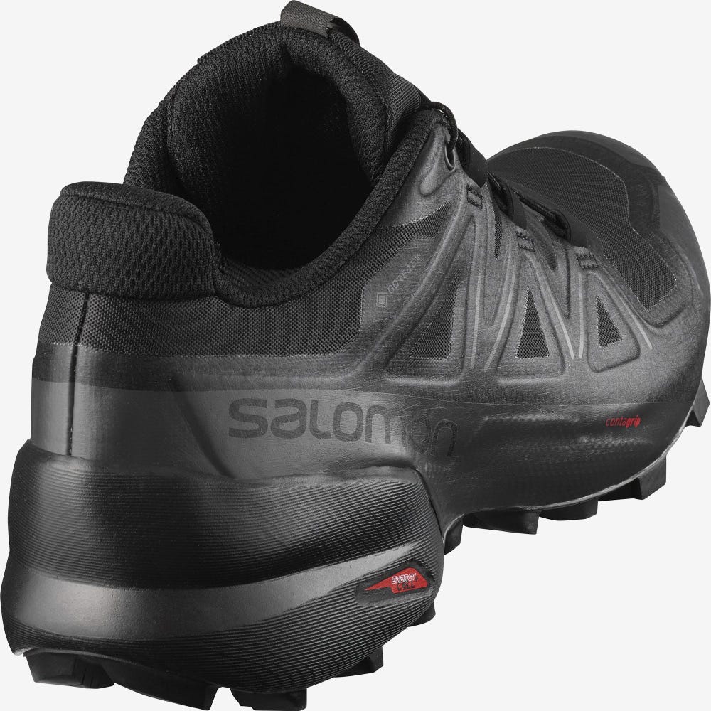 Women's Salomon SPEEDCROSS 5 GORE-TEX Trail Running Shoes Black | SA50863-769