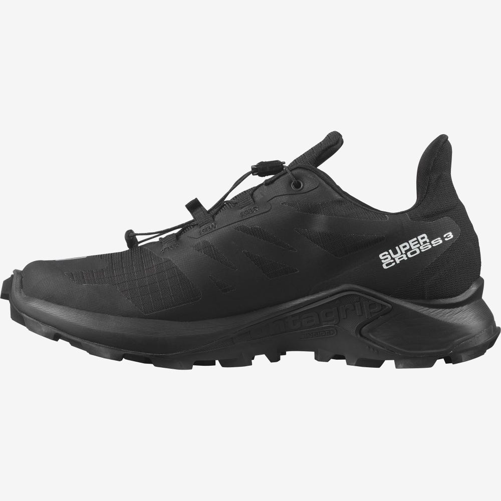 Women's Salomon SUPERCROSS 3 GORE-TEX Trail Running Shoes Black | SA36142-104