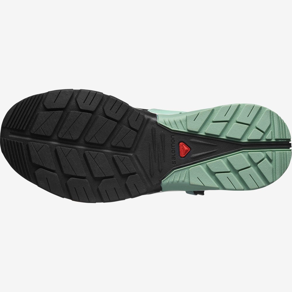 Women's Salomon TECH AMPHIB 4 Sandals Black/Grey Green | SA67490-897