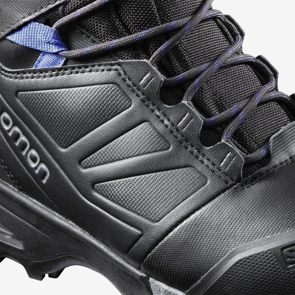 Women's Salomon TOUNDRA PRO CLIMASALOMON™ WATERPROOF Winter Boots Black/Blue | SA65140-039