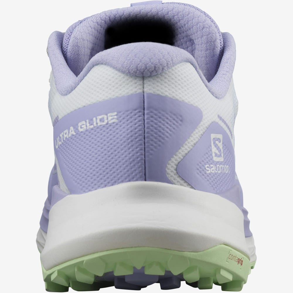 Women's Salomon ULTRA GLIDE Trail Running Shoes Lavender/White/Green | SA75326-973