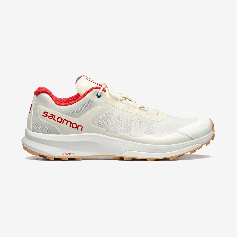 Women\'s Salomon ULTRA RAID FOR COPSON Sneakers White/Light Yellow/Red | SA70416-738