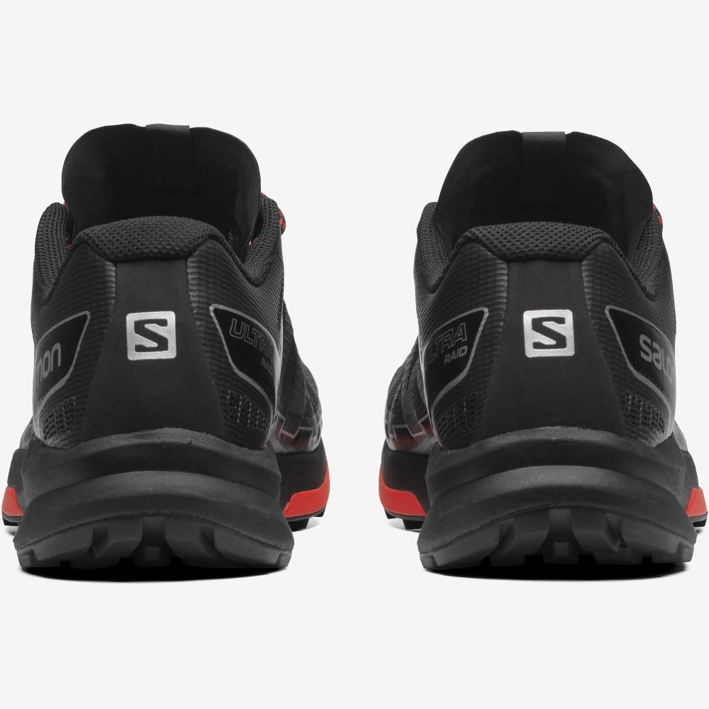 Women's Salomon ULTRA RAID Sneakers Black/Red/Silver Metal | SA64059-584