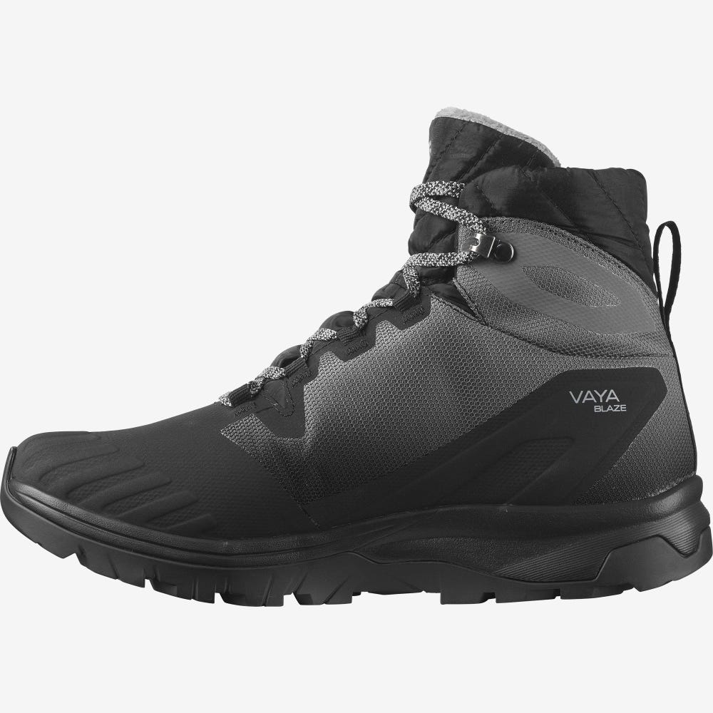 Women's Salomon VAYA BLAZE THINSULATE™ CLIMASALOMON™ WATERPROOF Winter Boots Black | SA60417-093