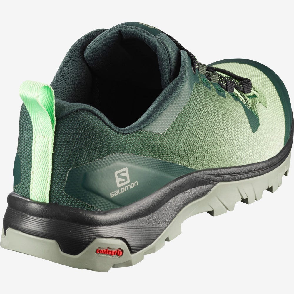 Women's Salomon VAYA Hiking Shoes Green/Grey | SA06345-287