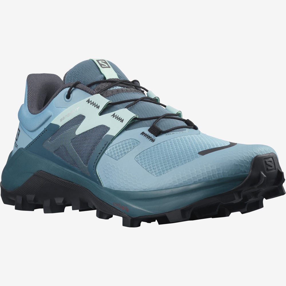 Women's Salomon WILDCROSS 2 Trail Running Shoes Blue | SA63579-487