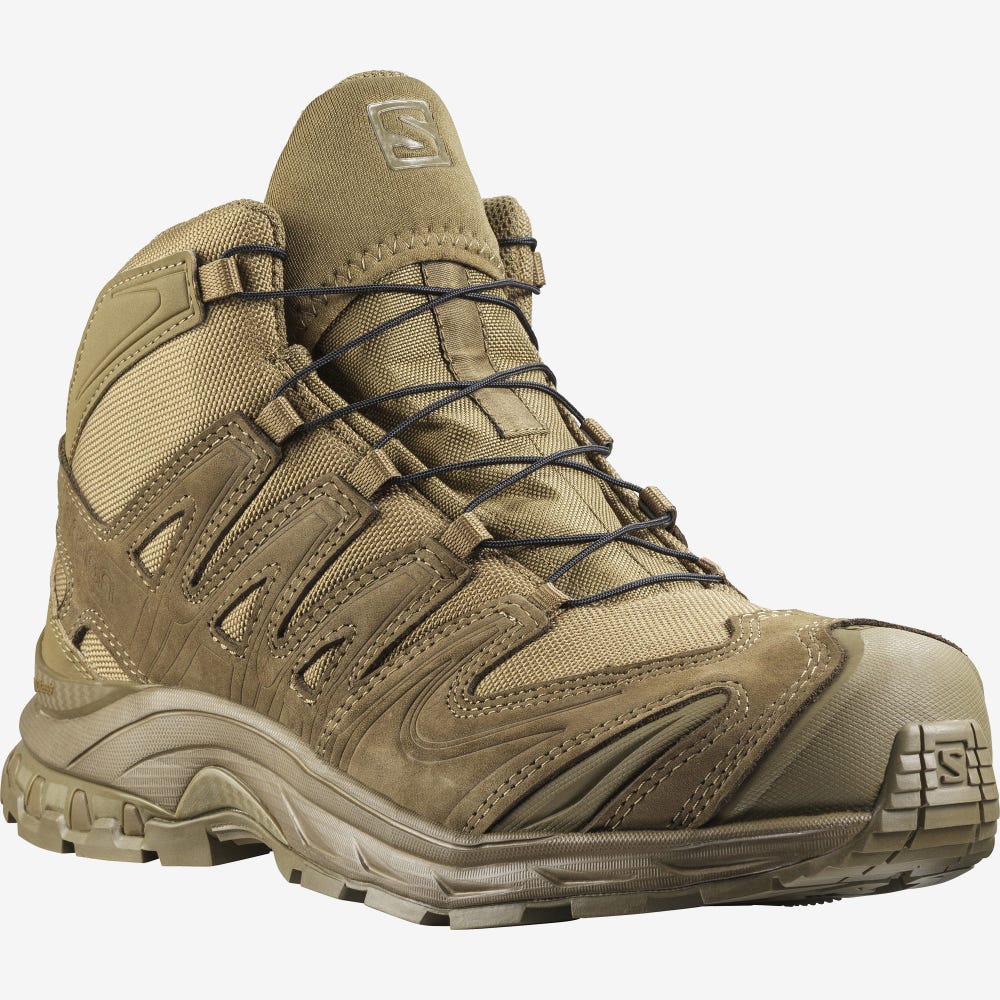 Women's Salomon XA FORCES MID Tactical Boots Brown | SA03192-835