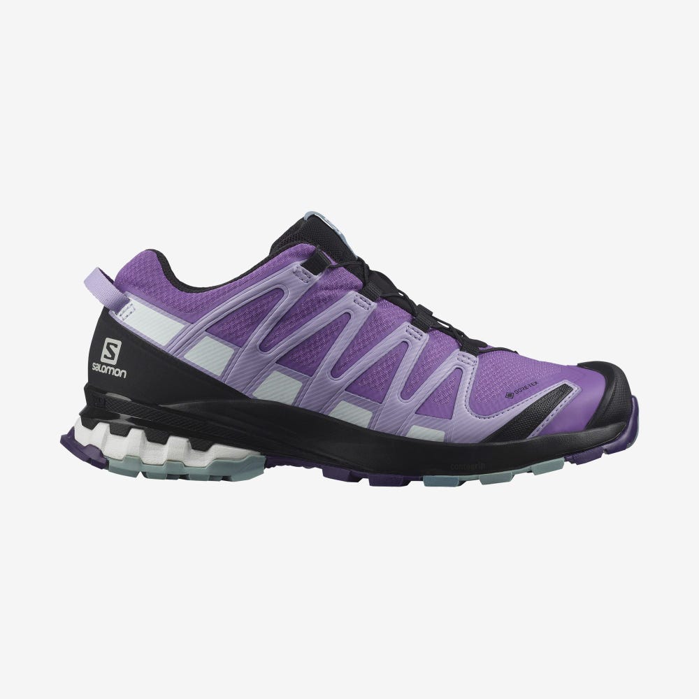 Women\'s Salomon XA PRO 3D v8 GORE-TEX Trail Running Shoes Royal Purple/Lavender | SA76385-092