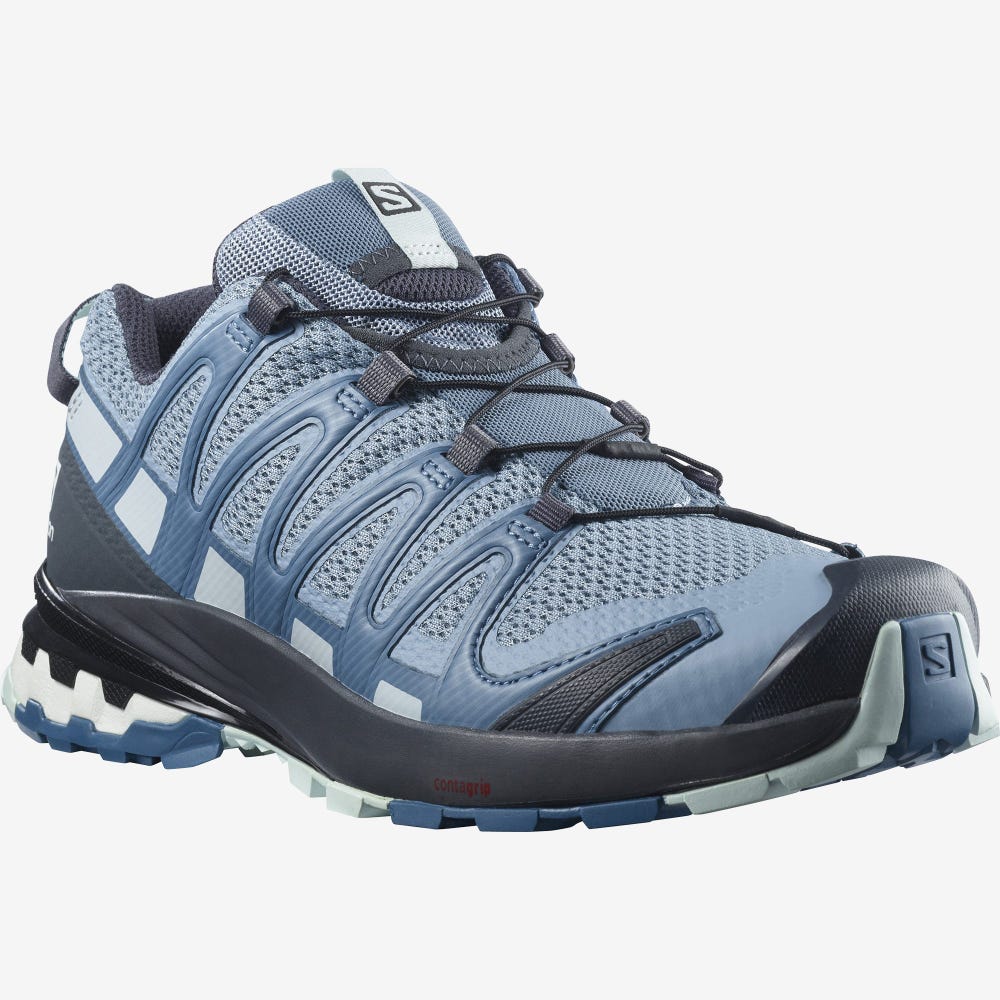 Women's Salomon XA PRO 3D v8 Hiking Shoes Blue | SA13826-394