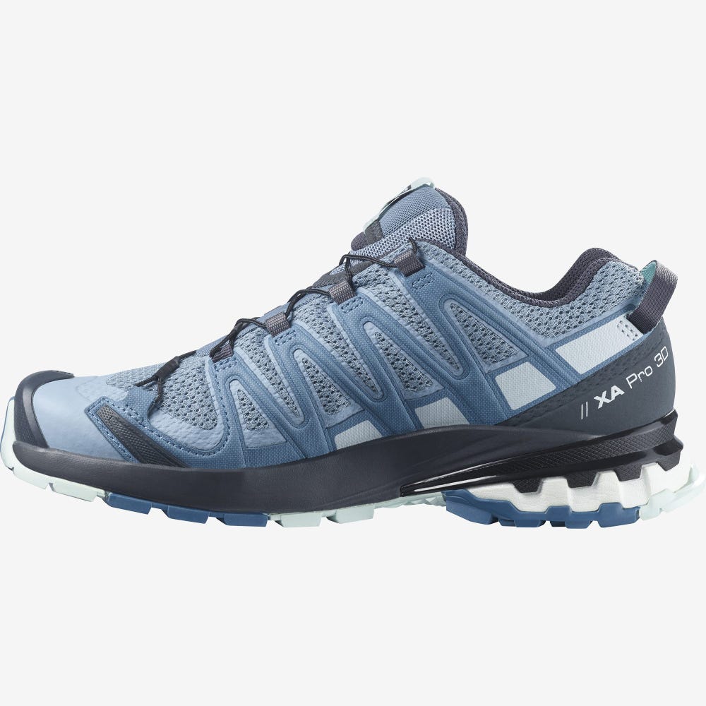 Women's Salomon XA PRO 3D v8 Hiking Shoes Blue | SA13826-394