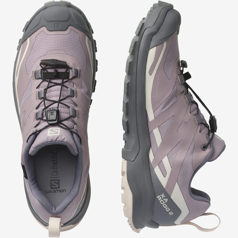 Women's Salomon XA ROGG 2 GORE-TEX Trail Running Shoes Grey | SA28904-692