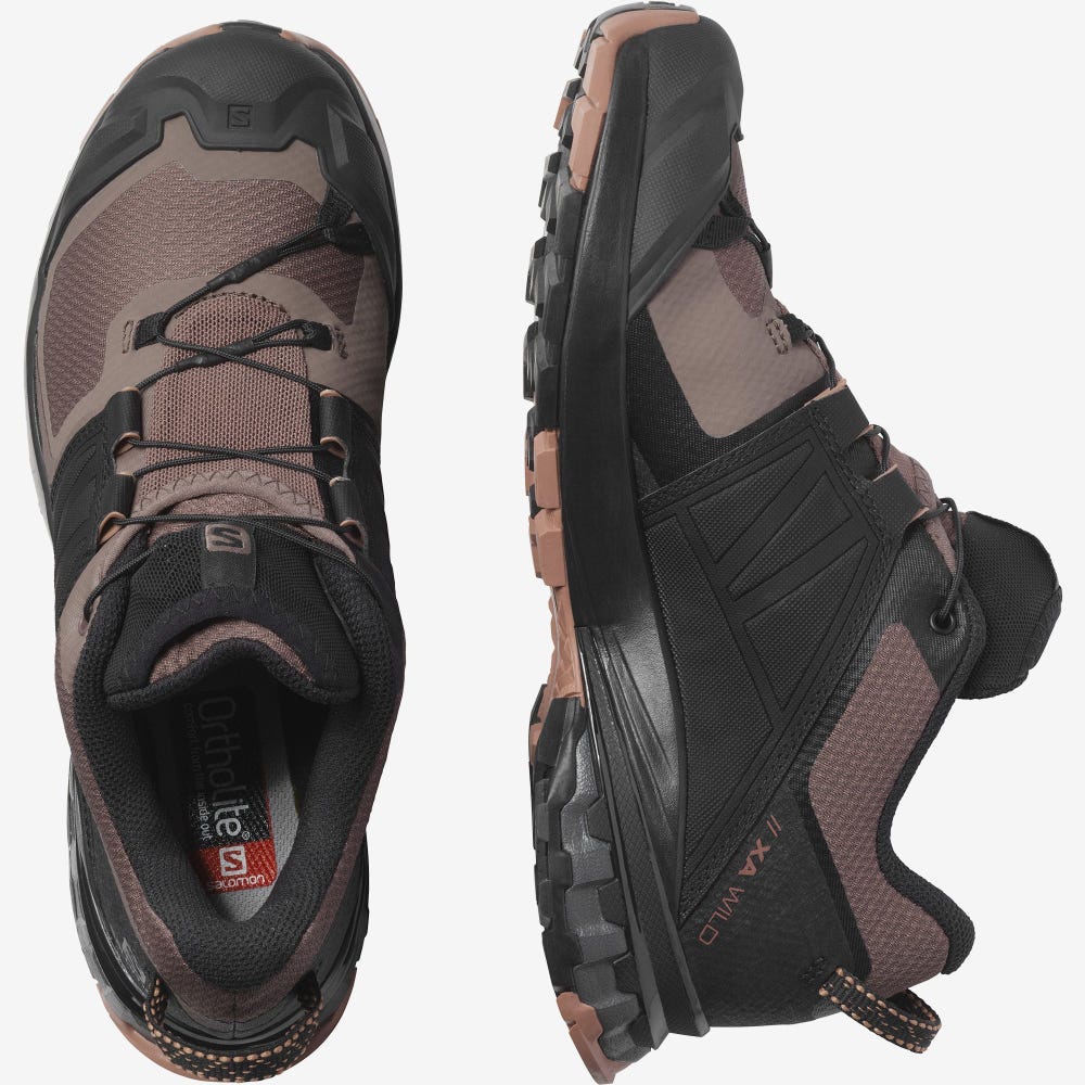 Women's Salomon XA WILD Hiking Shoes Black | SA76039-276