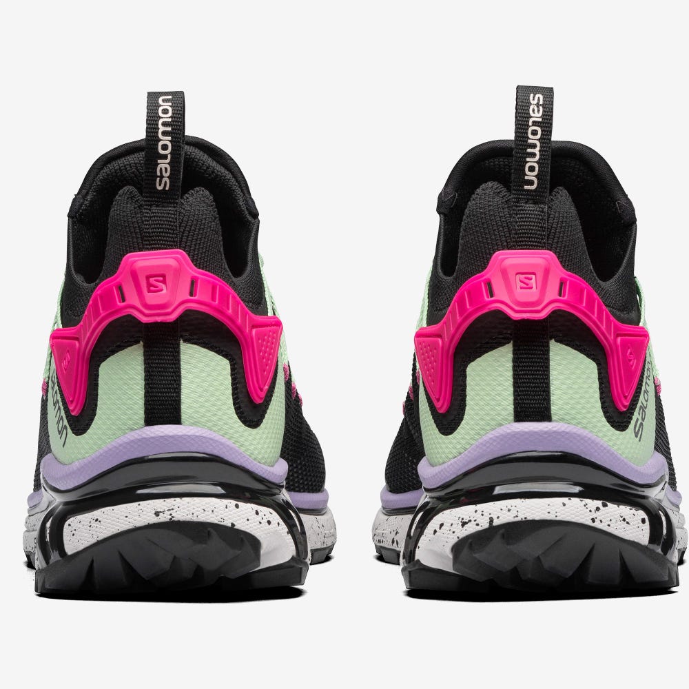 Women's Salomon XT-RUSH Sneakers Black/Green/Pink | SA23607-859