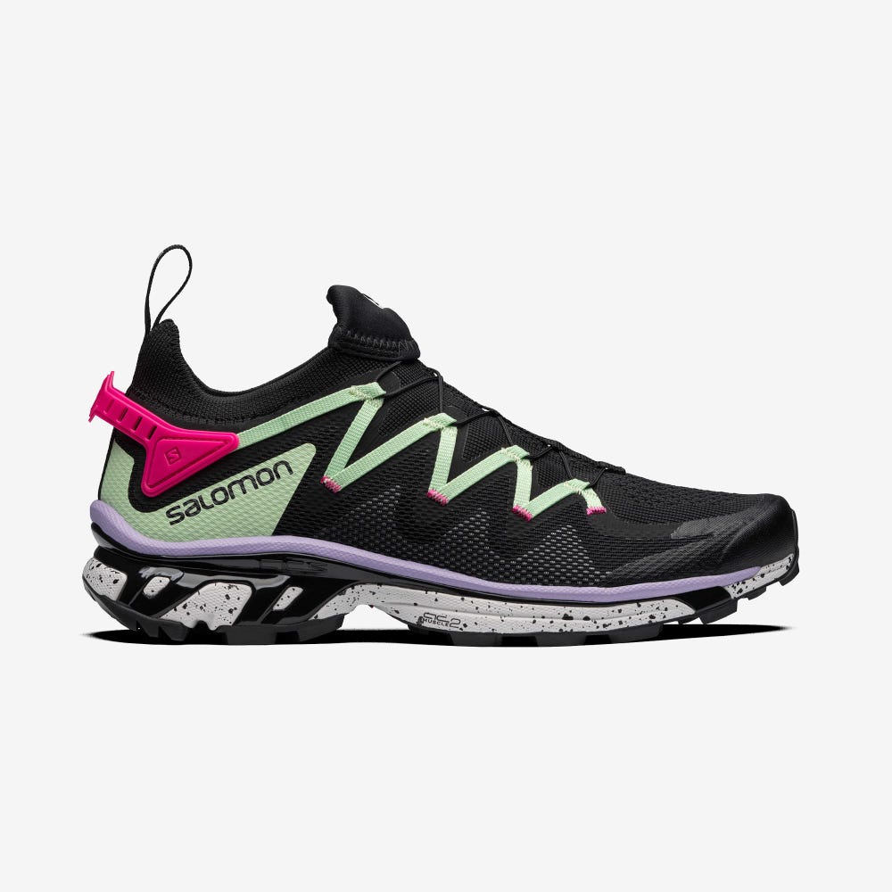 Women\'s Salomon XT-RUSH Sneakers Black/Green/Pink | SA23607-859