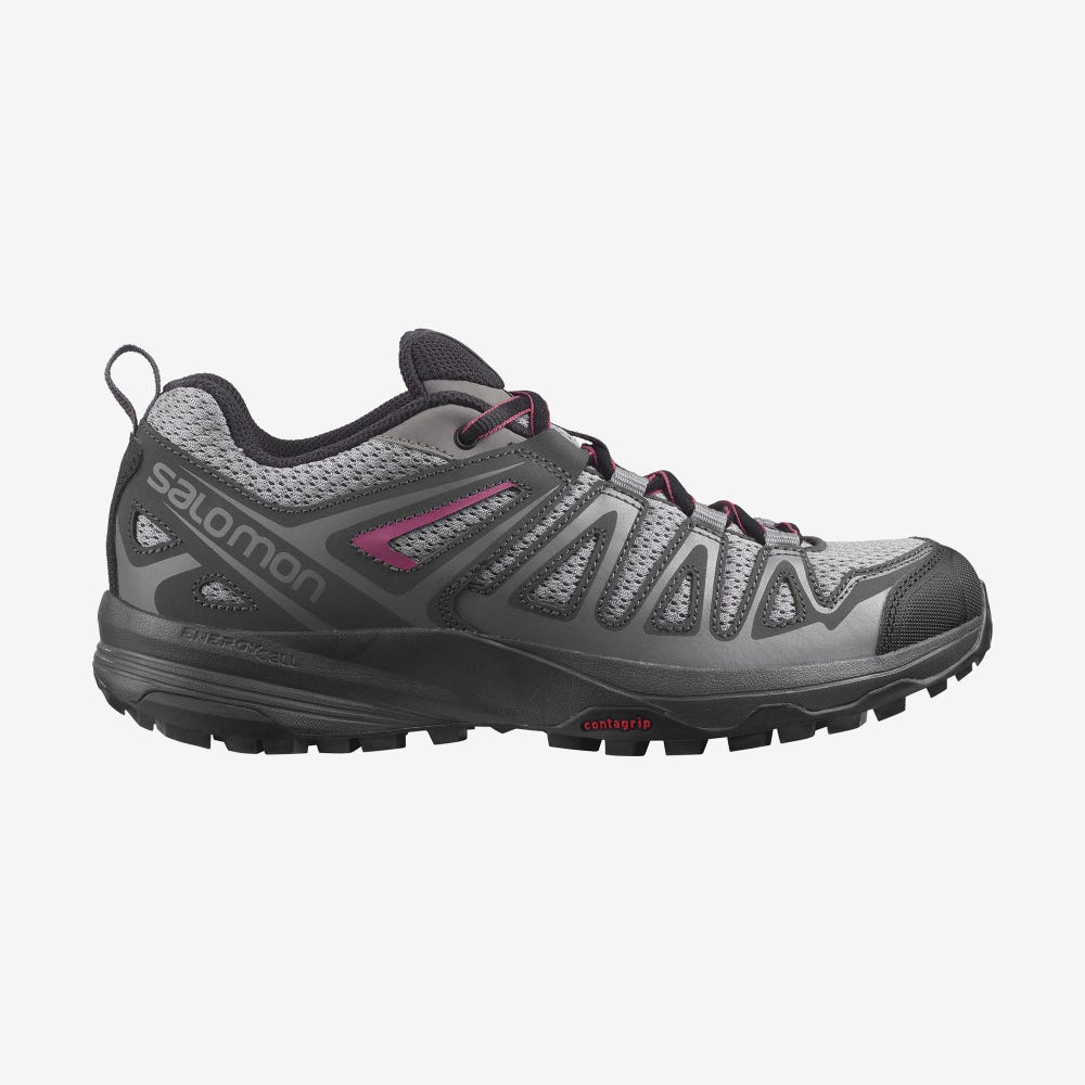 Women\'s Salomon X CREST Hiking Shoes Grey | SA14685-782