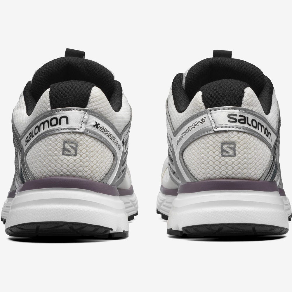 Women's Salomon X-MISSION 3 Sneakers White/Silver/Black | SA08965-603