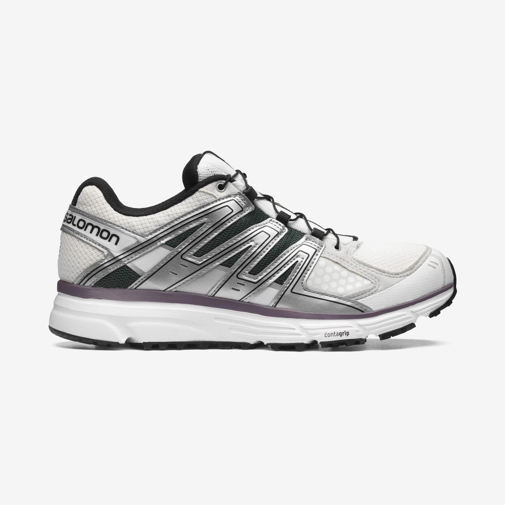 Women\'s Salomon X-MISSION 3 Sneakers White/Silver/Black | SA08965-603