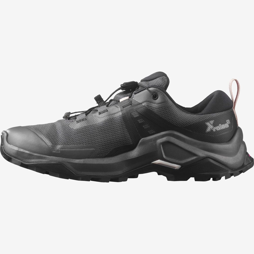 Women's Salomon X RAISE 2 GORE-TEX Hiking Shoes Grey/Black | SA12594-498