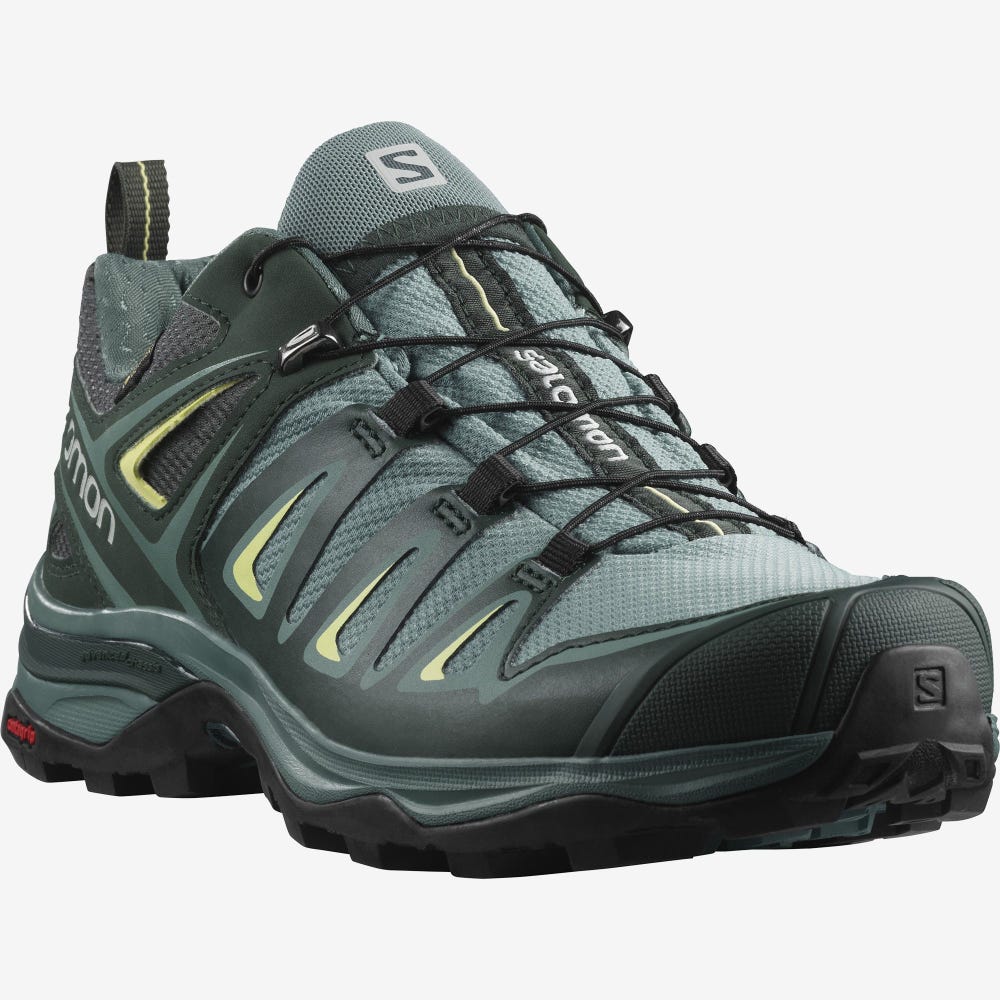 Women's Salomon X ULTRA 3 GORE-TEX Hiking Shoes Light Green | SA90467-584